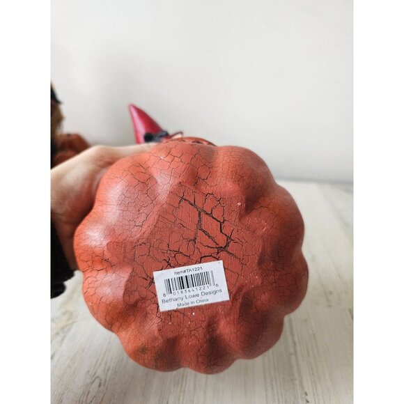 Bethany Lowe pumpkin Red Riding Hood cat Halloween decor jack-o'-lantern figurin - Picture 10 of 10